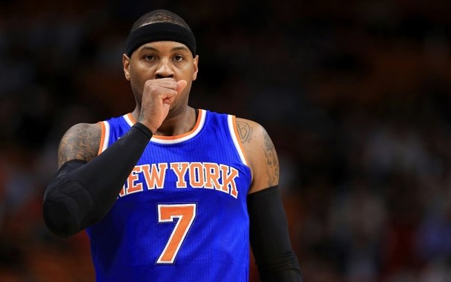 Carmelo Anthony durante sua passagem pelo New York Knicks