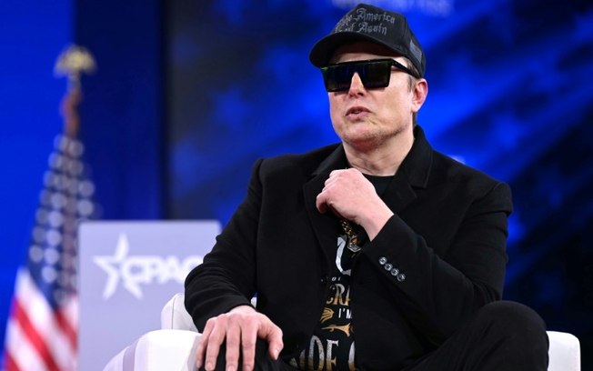 Elon Musk em National Harbor, Maryland, em 20 de fevereiro de 2025