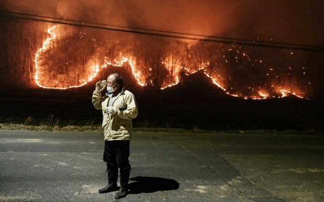 Incêndio florestal em Uiseong, Coreia do Sul
