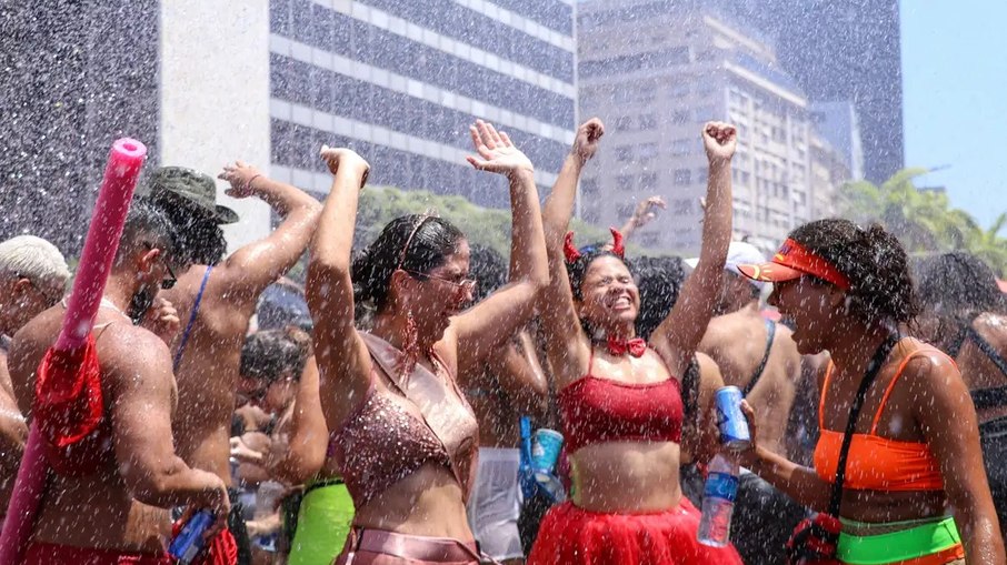 Foliões no Carnaval