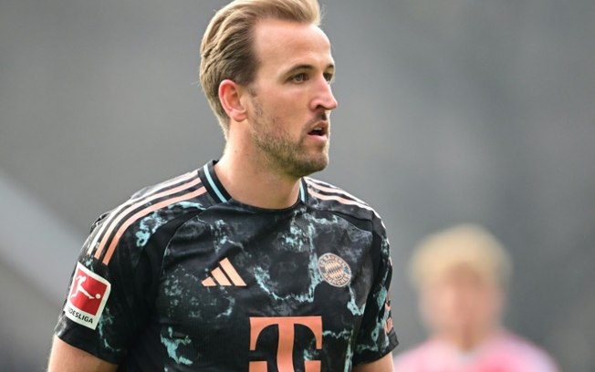 Harry Kane durante a partida do Bayern de Munique contra o Union Berlin em Berlim, no dia 15 de março de 2025