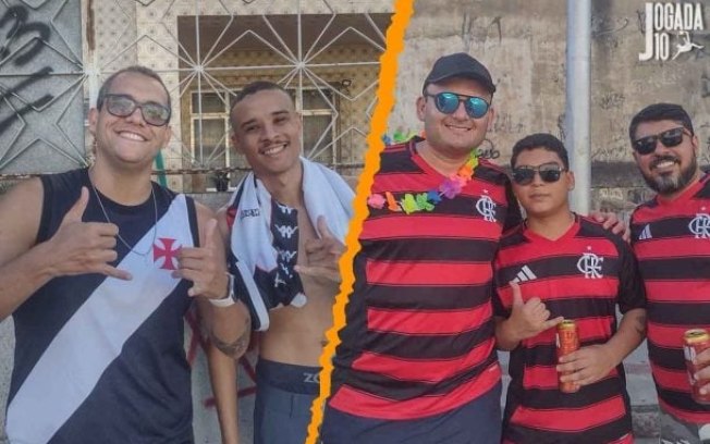 Torcedores do Vasco e do Flamengo chegam ao Nilton Santos para o jogo 