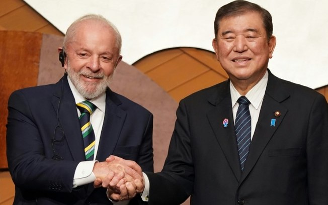 O presidente Luiz Inácio Lula da Silva e o primeiro-ministro japonês, Shigeru Ishiba, no Fórum Econômico Japão-Brasil em Tóquio O presidente Luiz Inácio Lula da Silva e o primeiro-ministro japonês, Shigeru Ishiba, no Fórum Econômico Japão-Brasil em Tóquio