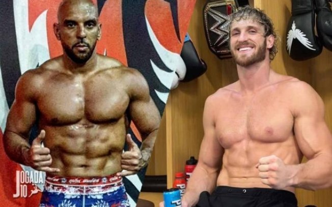 Yassine Cheuko, segurança do Messi, e Logan Paul, youtuber norte-americano Yassine Cheuko, segurança do Messi, e Logan Paul, youtuber norte-americano