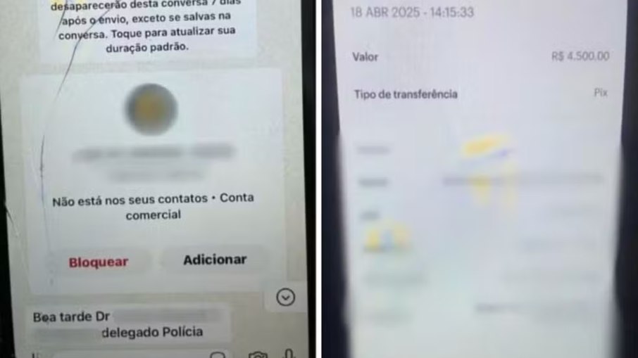 Comprovante da transferência do valor para os golpistas