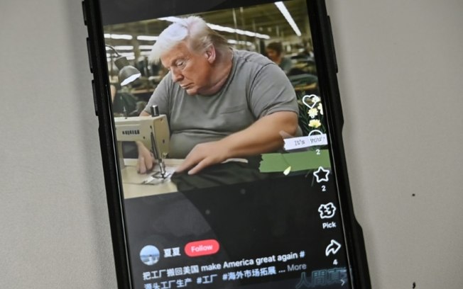 Imagem ilustrativa mostra um vídeo que circula nas redes sociais chinesas com a campanha online humorística