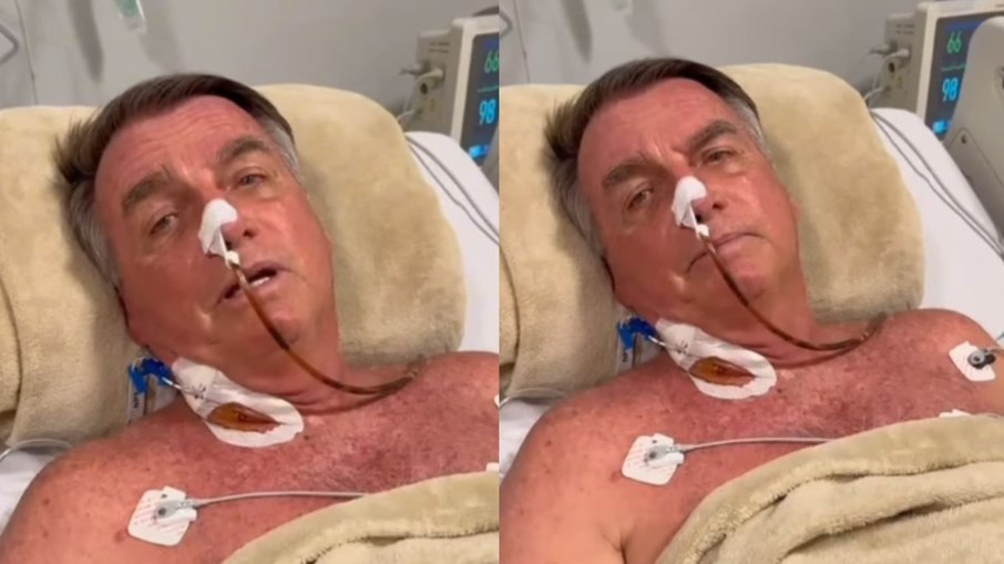 Bolsonaro apareceu no leito de internação em vídeo
