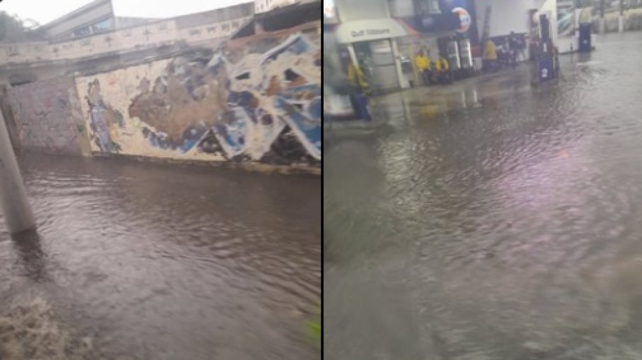 Chuvas alagam ruas em Niterói