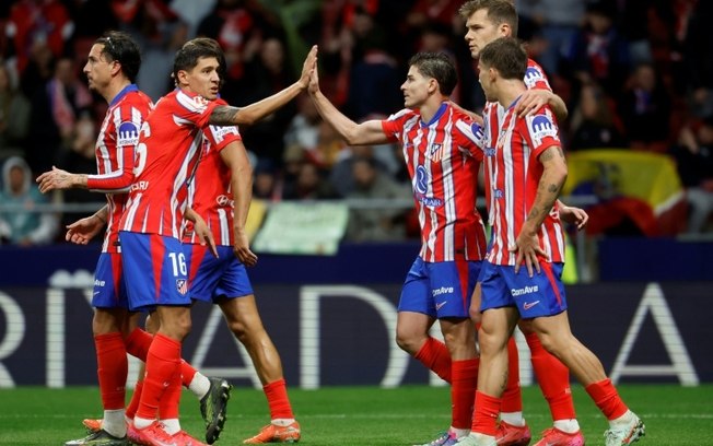 O Atlético de Madrid venceu o Valladolid na capital espanhola, 14 de abril de 2025