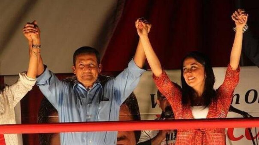 O ex-presidente do Peru Ollanta Humala e a esposa Nadine Hereida em 2017