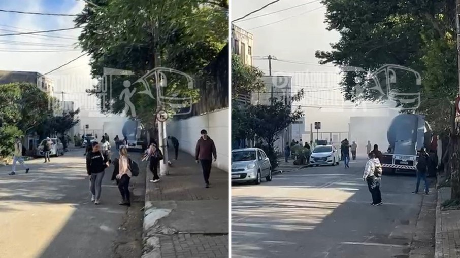 Explosão em obra da Linha 6 do metrô assusta pedestres em SP Explosão em obra da Linha 6 do metrô assusta pedestres em SP
