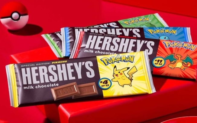 Hershey’s se junta com Pokemon e lança llinha de chocolates Hershey’s se junta com Pokemon e lança llinha de chocolates