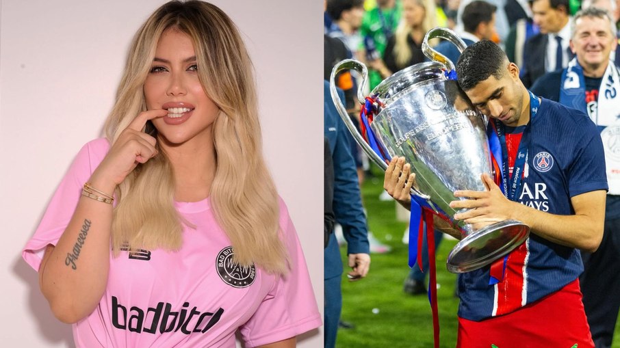 Wanda Nara foi convidada por Hakimi para festa do título do PSG Wanda Nara foi convidada por Hakimi para festa do título do PSG