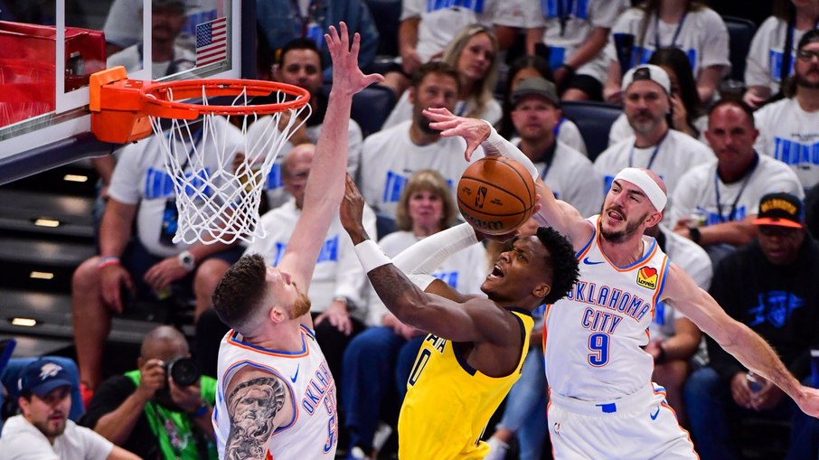 Pacers vence OKC em jogo 1 das finais da NBA com game-winner de Haliburton Pacers vence OKC em jogo 1 das finais da NBA com game-winner de Haliburton