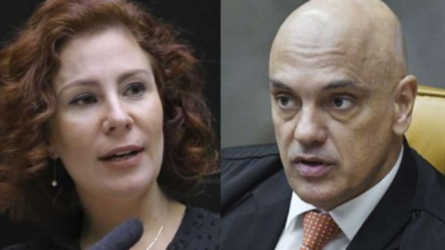 Carla Zambelli (E) e Alexandre de Moraes (D) Carla Zambelli (E) e Alexandre de Moraes (D)