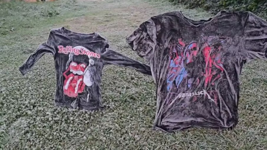 Camisas congelaram devido ao frio extremo em SC Camisas congelaram devido ao frio extremo em SC