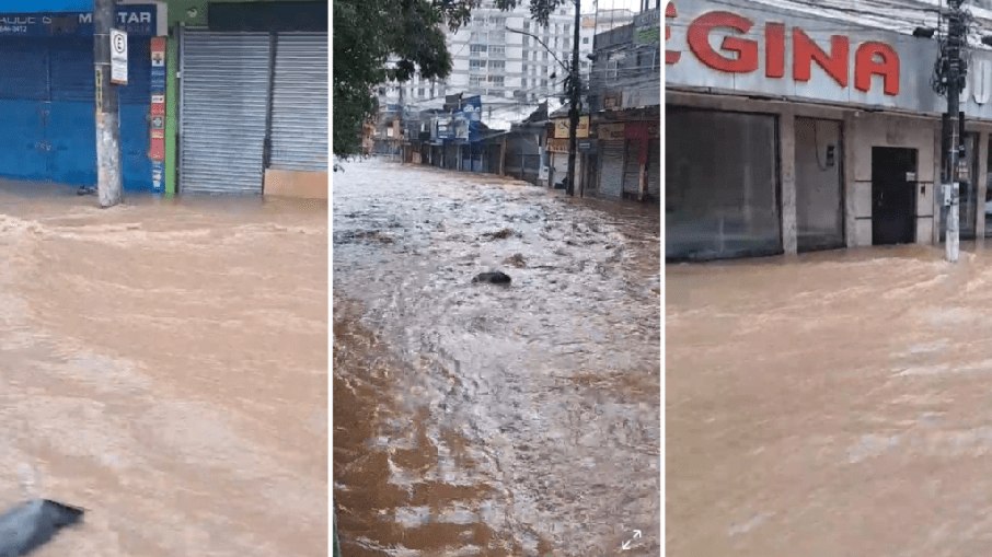 Chuvas causam alagamentos em Teresópolis (RJ)