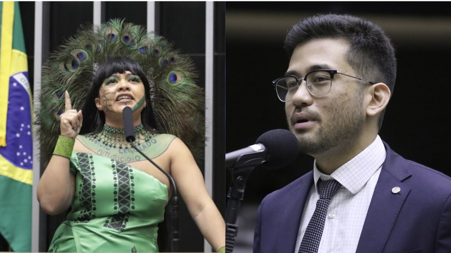 Kim Kataguiri e Célia Xacriabá tiveram forte discussão na Câmara Kim Kataguiri e Célia Xacriabá tiveram forte discussão na Câmara