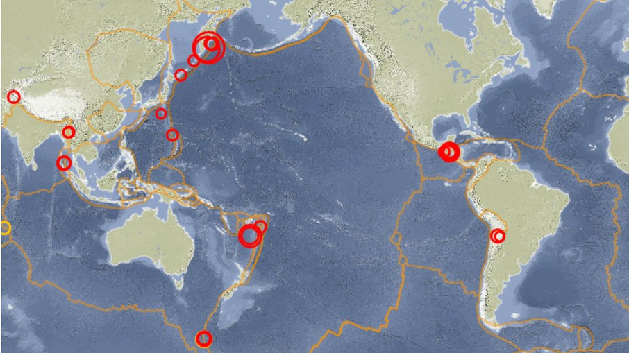 Terremoto de magnitude 8,7 foi registrado na Rússia Terremoto de magnitude 8,7 foi registrado na Rússia