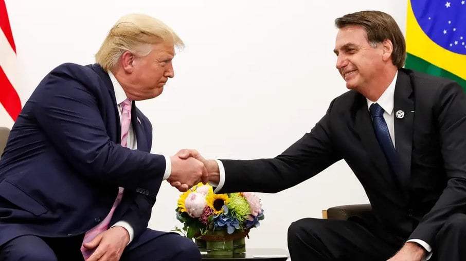 Presidente da República, Jair Bolsonaro, durante Reunião bilateral com o senhor Donald J. Trump, Presidente dos Estados Unidos da América. Presidente da República, Jair Bolsonaro, durante Reunião bilateral com o senhor Donald J. Trump, Presidente dos Estados Unidos da América.