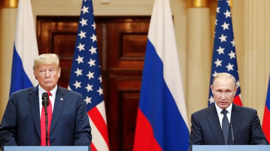 O presidente dos Estados Unidos, Donald Trump, e o presidente da Rússia, Vladmir Putin O presidente dos Estados Unidos, Donald Trump, e o presidente da Rússia, Vladmir Putin