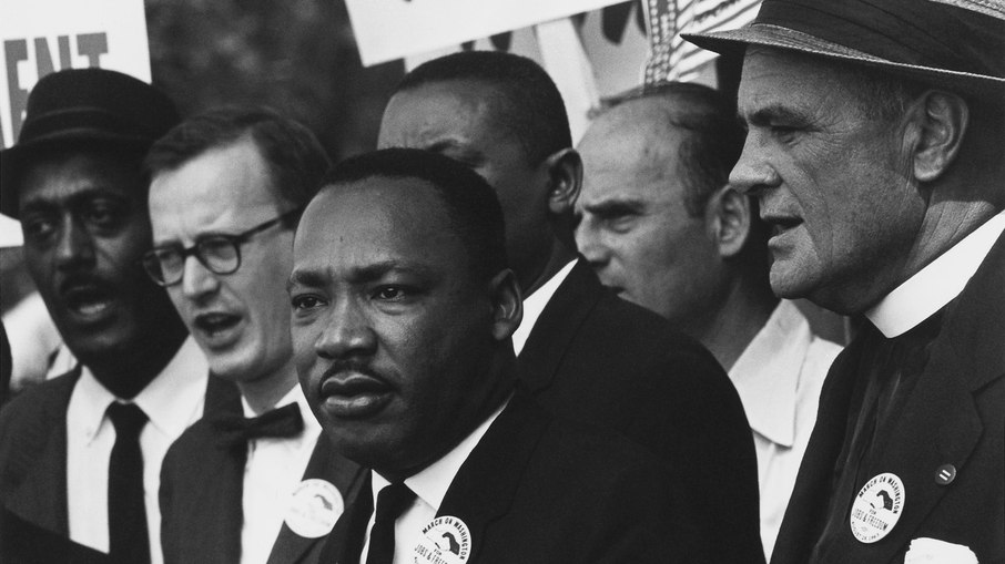 Martin Luther King Jr. em Marcha pelos Direitos Civis em Washington, DC