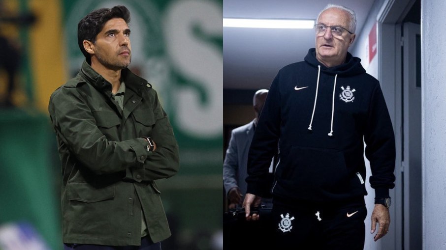 Este é o primeiro clássico entre Corinthians e Palmeiras com Abel Ferreira e Dorival Júnior