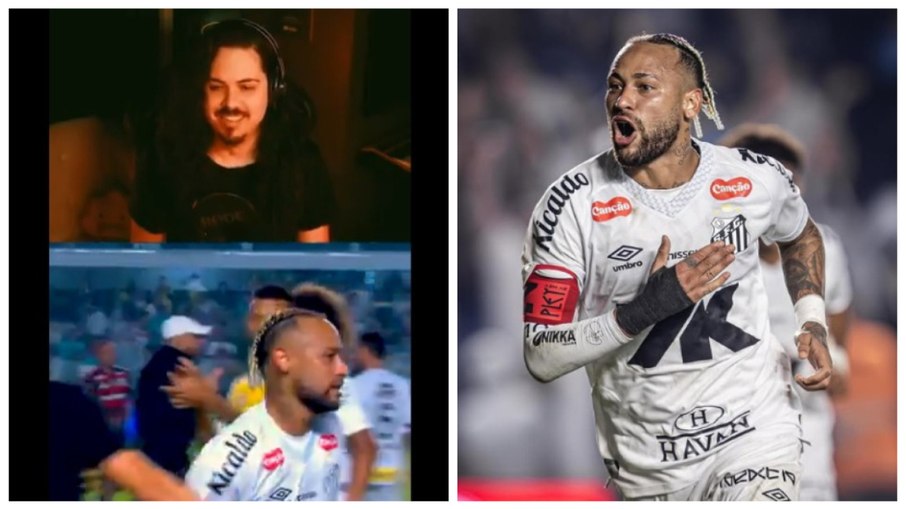 Dublador traduz comemoração de Neymar contra o Flamengo Dublador traduz comemoração de Neymar contra o Flamengo