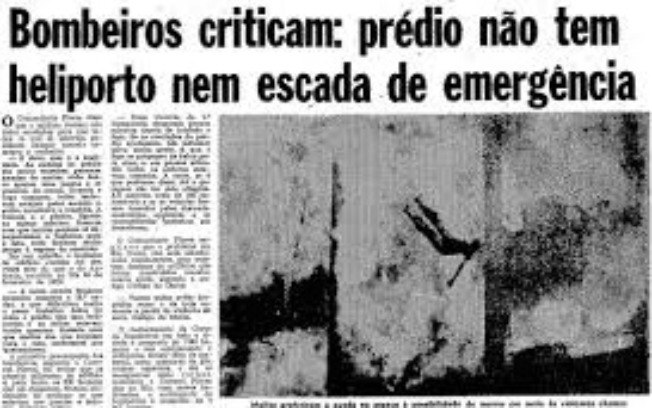 Reportagem do Estadão com relatos dos Bombeiros de São Paulo Reportagem do Estadão com relatos dos Bombeiros de São Paulo