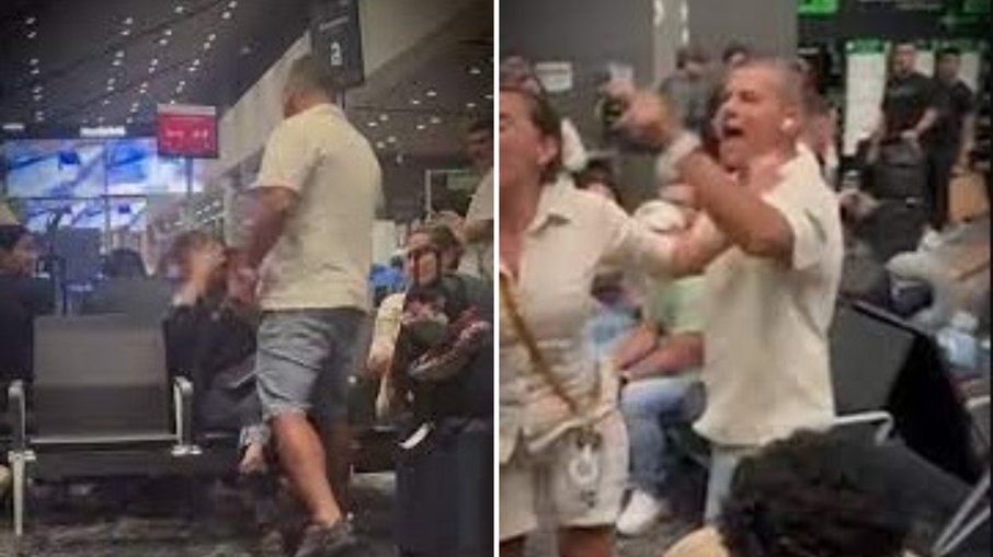 Homem agride mulher por assento em aeroporto da Colômbia Homem agride mulher por assento em aeroporto da Colômbia