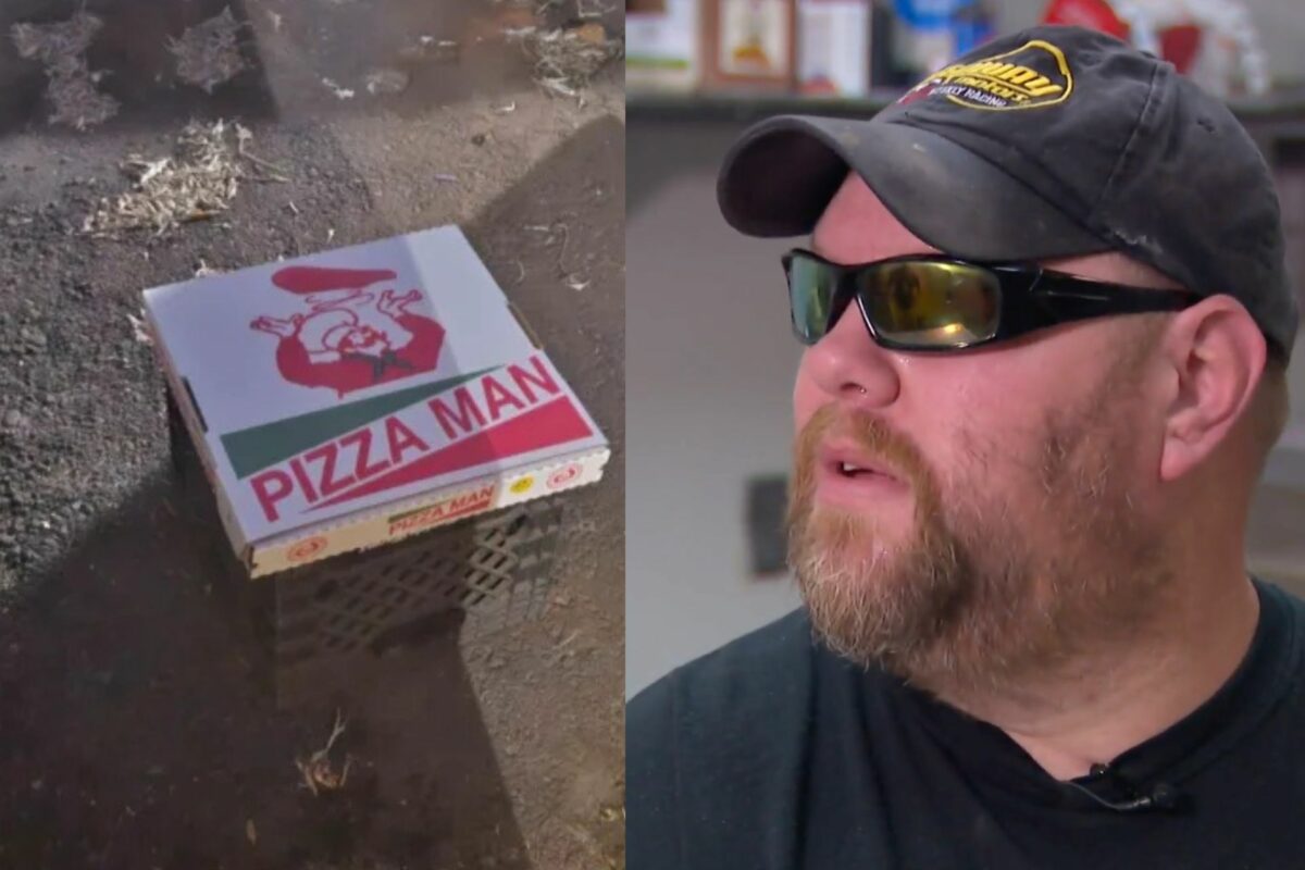 Pessoas comiam restos de pizza do lixo. Pizzaria tem atitude linda e onda de bondade se espalha Chris, o dono da pizzaria ofereceu pizza de graça para as pessoas que comiam do lixo e a comunidade, comovida, passou a ajudá-lo no combate à fome em Minneapolis (EUA). - Foto: reprodução / Facebook