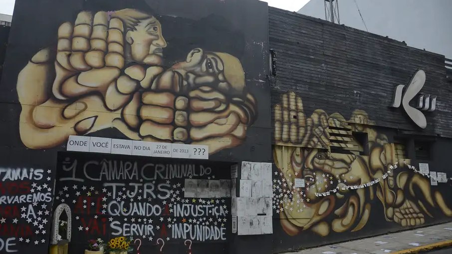 Fachada da boate Kiss, em Santa Maria (RS)