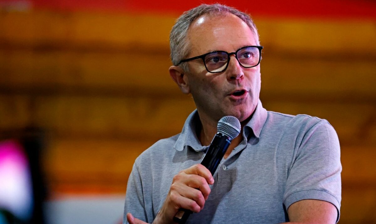 Stefano Domenicali, fala antes do Grande Prêmio de F1 de Miami no Autódromo Internacional de Miami