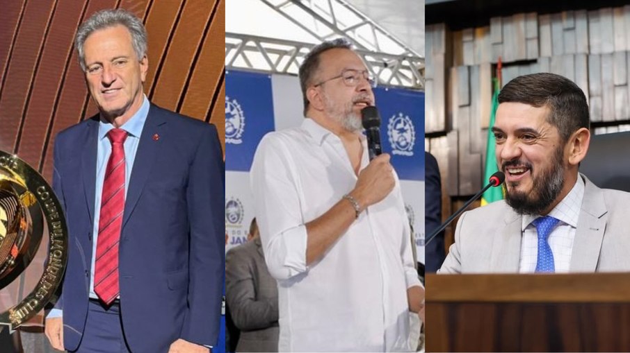 Rodolfo Landim, Márcio Canella e Rodrigo Bacellar.