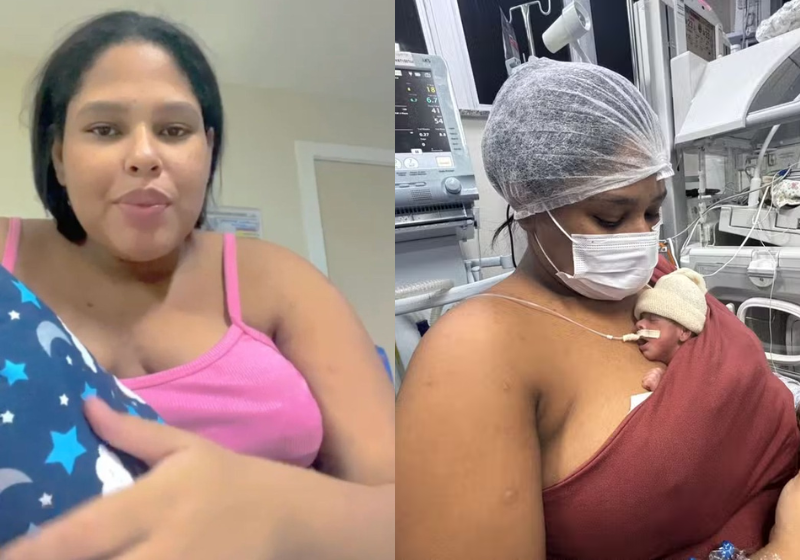 Stephanie deu À luz quadrigêmeos e uma corrente do bem se mobiliza para ajudar a família do interior da Bahia. - Foto: arquivo pessoal