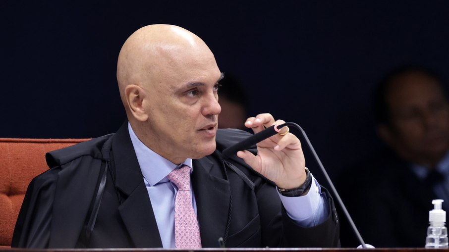 Ministro do STF, Alexandre de Moraes, durante seu voto no julgamento de Jair Bolsonaro