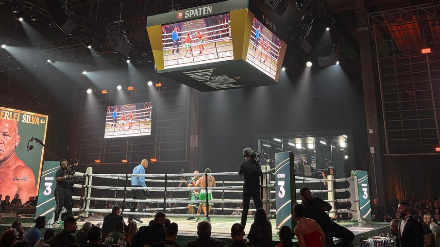 Wanderlei Silva e Popó se enfrentaram no Spaten Fight Night 2, em São Paulo