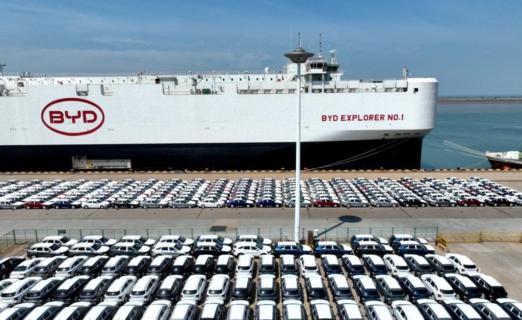 Veículos elétricos da BYD em Lianyungang