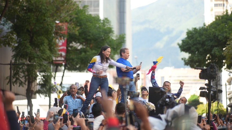 María Corina Machado liderou protestos contra a vitória de Maduro em 2024