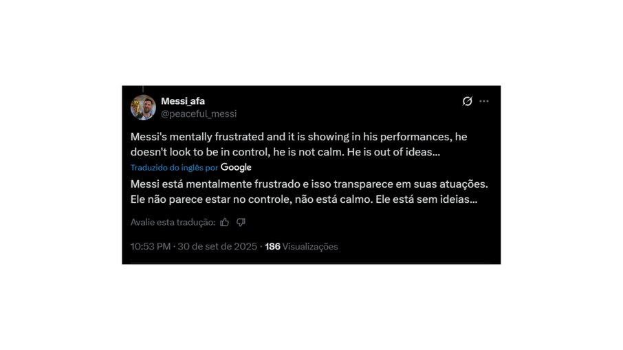 Fãs foram às redes sociais reclamar após a partida