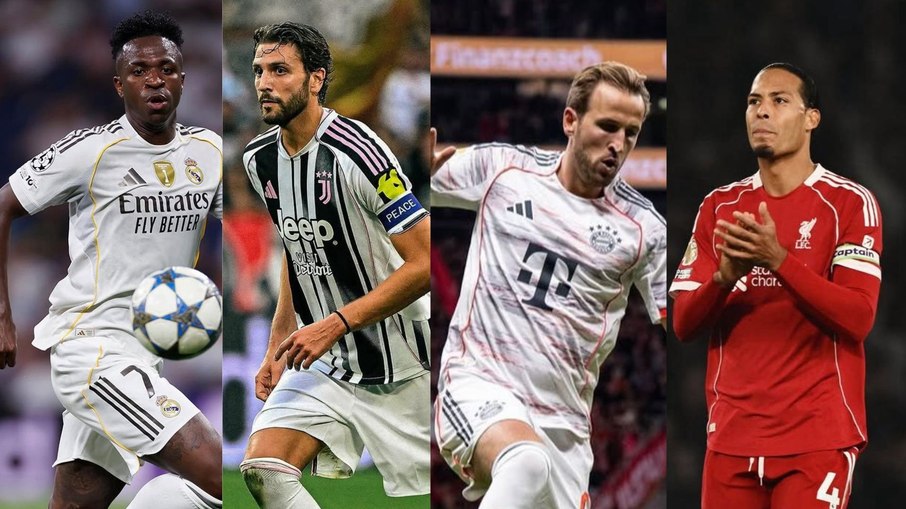 Vini Jr, Locatelli, Kane e Van Dijk entram em campo nesta quarta de Champions Vini Jr, Locatelli, Kane e Van Dijk entram em campo nesta quarta de Champions
