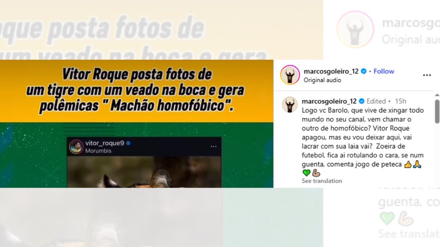 Marcos defende Vitor Roque de críticas por post homofóbico