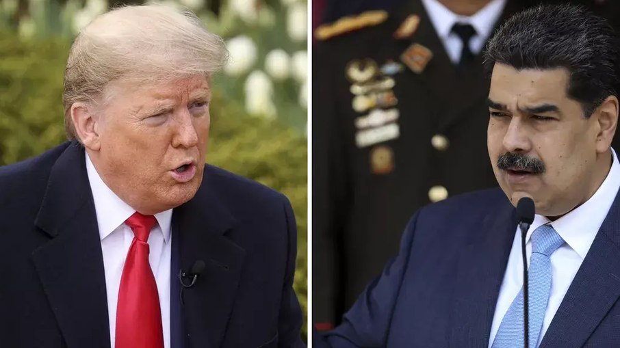 Trump (E) aumenta recompensa para quem capturar Maduro (D)
