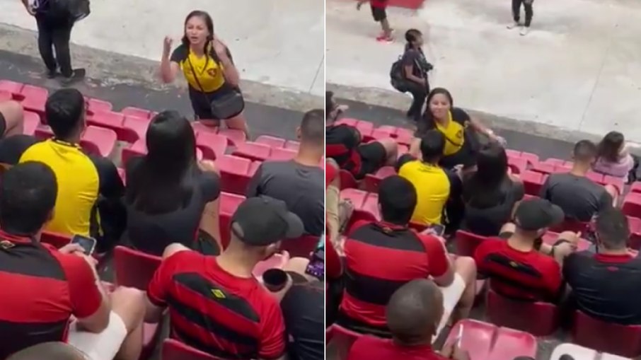 Torcedora do Sport agride companheiro com suposta amante na Ilha do Retiro