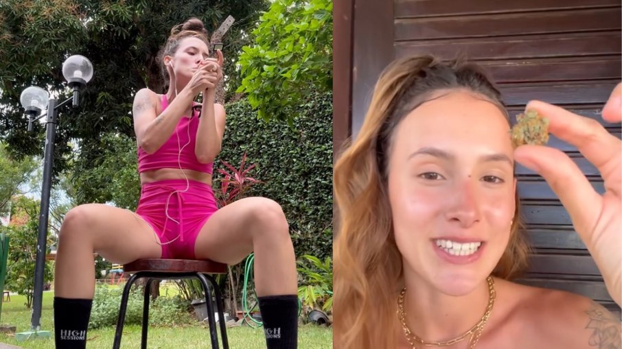 Melissa Said aparece nas redes sociais supostamente fumando maconha