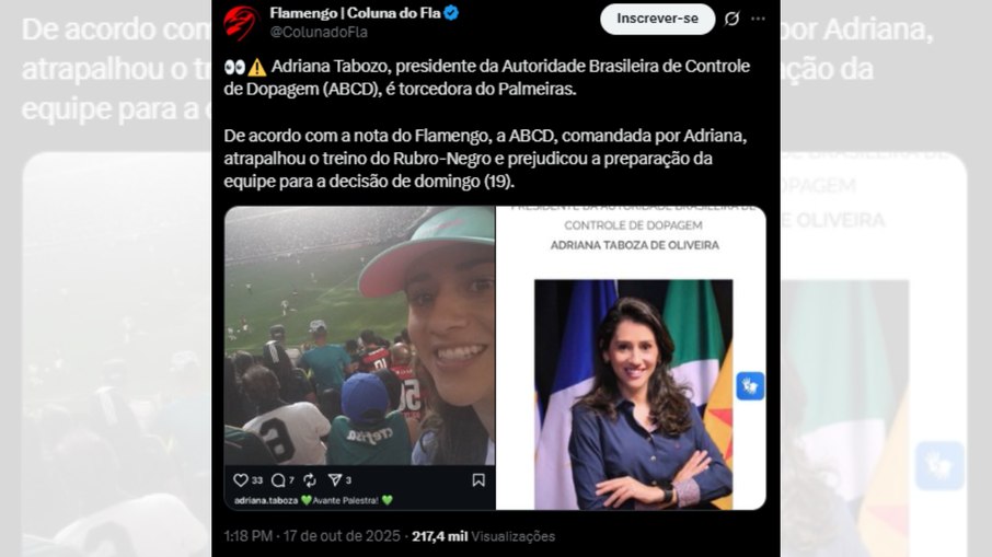 Torcedores do Flamengo resgatam foto de presidente da ABCD em estádio do Palmeiras Torcedores do Flamengo resgatam foto de presidente da ABCD em estádio do Palmeiras
