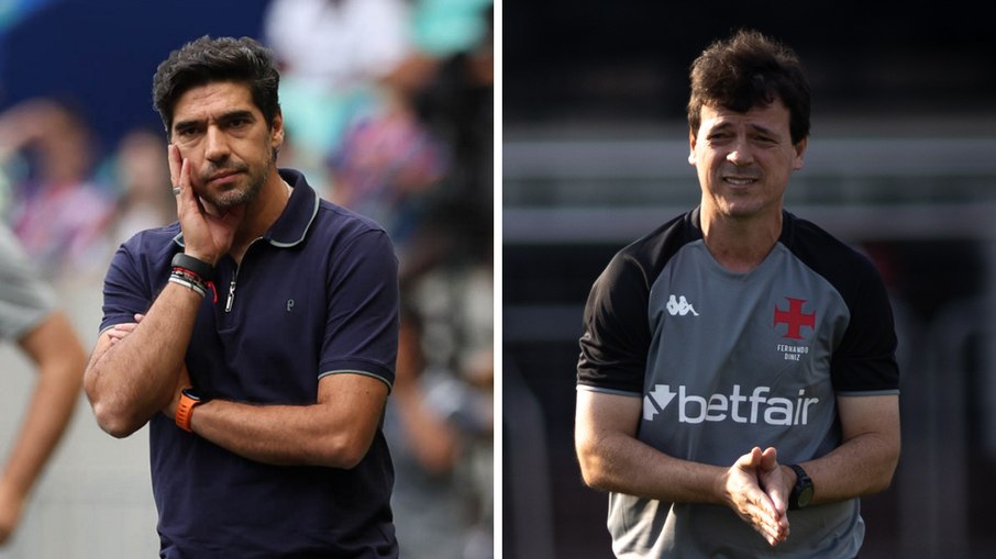 Abel Ferreira, técnico do Palmeiras x Fernando Diniz, do Vasco