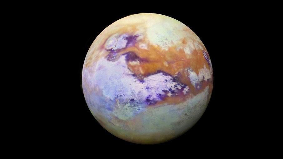Imagem de Titã obtida pela sonda Cassini 