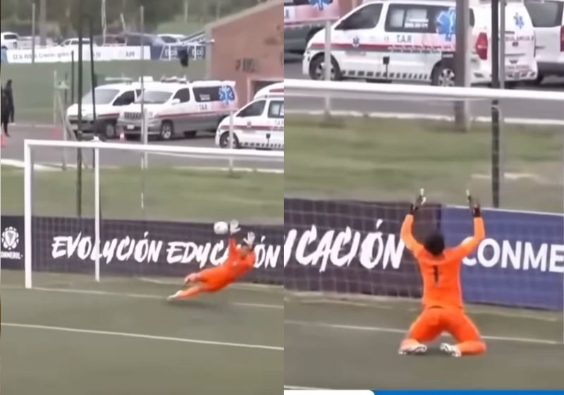 Bruninho Samúdio vira herói após defender pênalti que tornou Brasil campeão do Sub-15; vídeo A defesa incrível do pênalti fez o jovem goleiro Bruninho Samúdio se tornar o herói do Brasil, campeão do Sub-15 na Conmebol. - Fotos: reprodução/Instagram