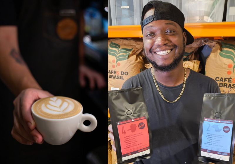 A Cupping Café, em São Paulo, foi a brasileira melhor colocada no ranking das 100 melhores cafeterias da América Latina. Fotos: reprodução/Instagram